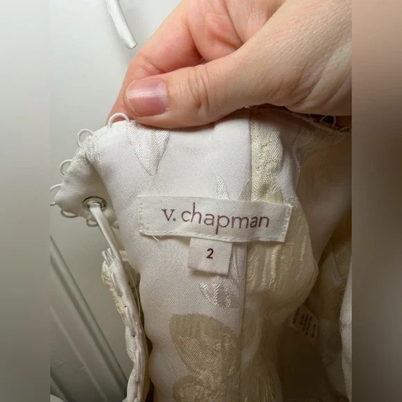 NWOT V Chapman Georgiana Top in Baroque Pearl Size Small - Picture 7 of 8